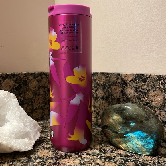 Starbucks Siren Ombré Spring Flower Stainless Steel 16oz Hot/Cold Tumbler NWT - Picture 2 of 7